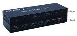 画像3: HDMI 4x2マトリクススイッチ   4K60Hz HDR　スケーラ　光音声出力対応 リモコン付