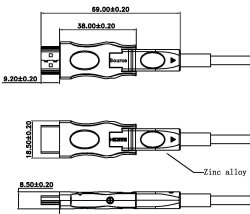 画像5: 光ファイバーHDMIケーブル 4K,ARC対応　HDMI2.0 HDCP2.2 コネクタ取外し可
