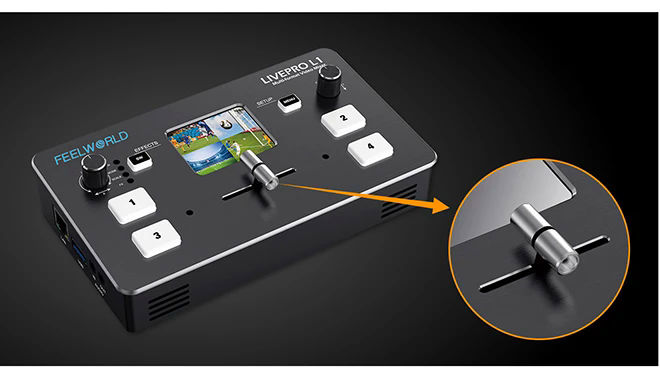 液晶表示器内蔵 小型 HDMI4入力 USB3.0やHDMIに出力しライブストリームを可能とするビデオミキサースイッチャー [LIVEPRO L1  V1]