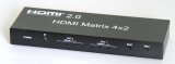 画像: HDMI 4x2マトリクススイッチ   4K60Hz HDR　スケーラ　光音声出力対応 リモコン付