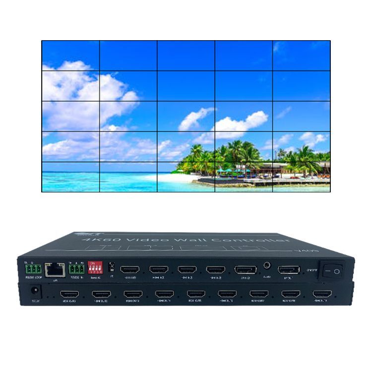 画像1: ビデオウォールコントローラ4入力4K HDMI,DP入力 超小型　12x12の大画面適合