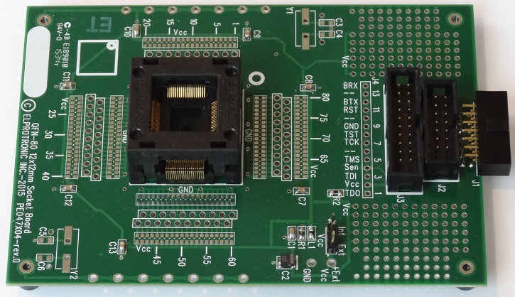 画像1: QFP-80用ソケット基板　デバック関連全ピン引き出し