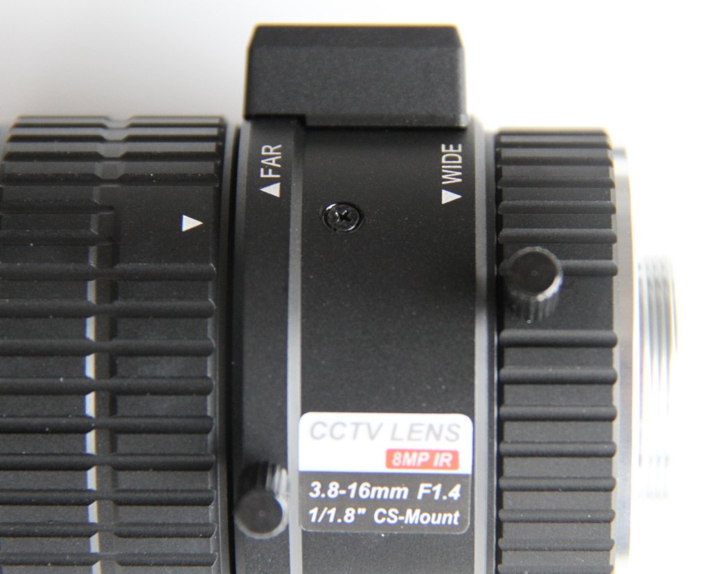 画像2: CSマウントレンズ　3.8-16mm  1/1.8"サイズ  8メガピクセル対応の高精度加工　HikVision製